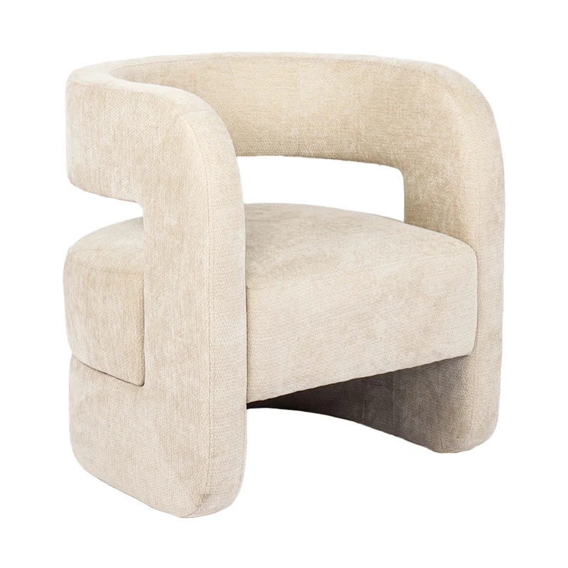 Armchair Coconda pakoworld beige fabric 63x68x71cm