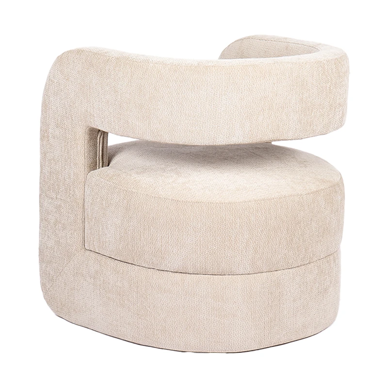 Armchair Coconda pakoworld beige fabric 63x68x71cm