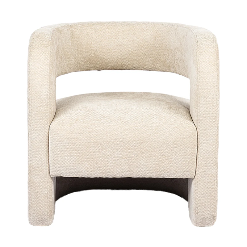 Armchair Coconda pakoworld beige fabric 63x68x71cm
