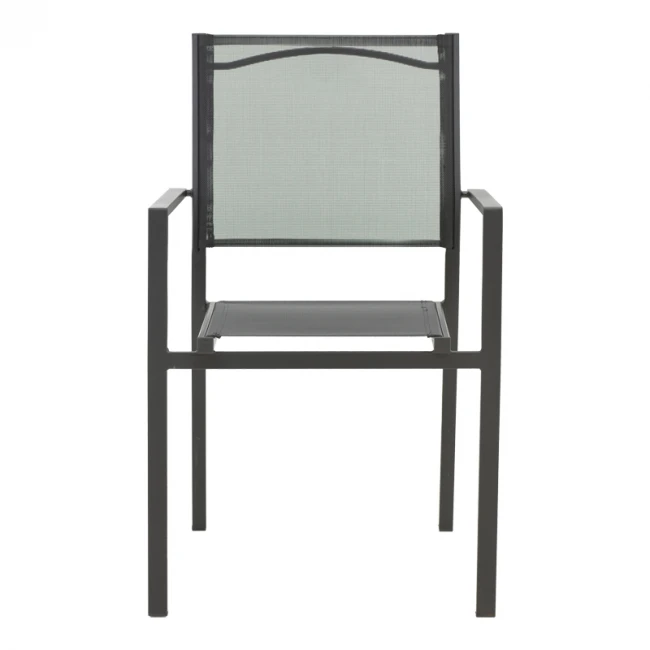 Armchair Confidence pakoworld black metal and black textilene 54x54x86cm