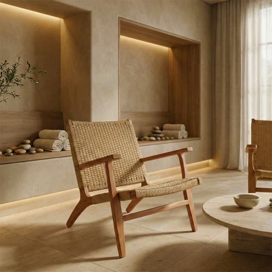 Πολυθρόνα Crosy pakoworld teak ξύλο σε φυσική απόχρωση 71x81x75εκ