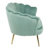Daimon pakoworld velvet armchair in pistachio shade 79x74x78cm
