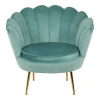 Daimon pakoworld velvet armchair in pistachio shade 79x74x78cm