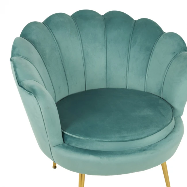 Daimon pakoworld velvet armchair in pistachio shade 79x74x78cm