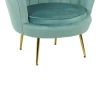 Daimon pakoworld velvet armchair in pistachio shade 79x74x78cm
