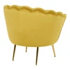 Daimon pakoworld velvet armchair in yellow shade 79x74x78cm