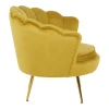 Daimon pakoworld velvet armchair in yellow shade 79x74x78cm