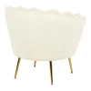 Daimon pakoworld velvet armchair in white shade 79x74x78cm