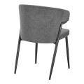 Armchair Ezande pakoworld anthracite fabric with black metal leg 48x55x81.5cm