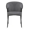 Armchair Ezande pakoworld anthracite fabric with black metal leg 48x55x81.5cm