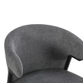 Armchair Ezande pakoworld anthracite fabric with black metal leg 48x55x81.5cm