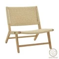 Armchair Filippo pakoworld natural beech wood-natural rope 68x69x74cm
