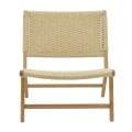 Armchair Filippo pakoworld natural beech wood-natural rope 68x69x74cm