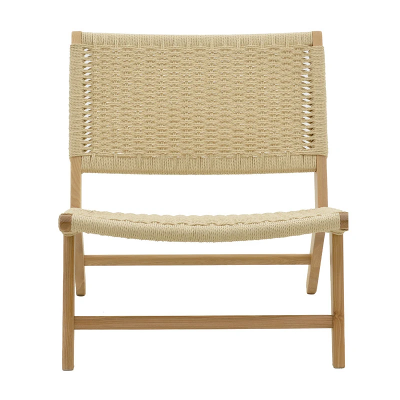 Armchair Filippo pakoworld natural beech wood-natural rope 68x69x74cm