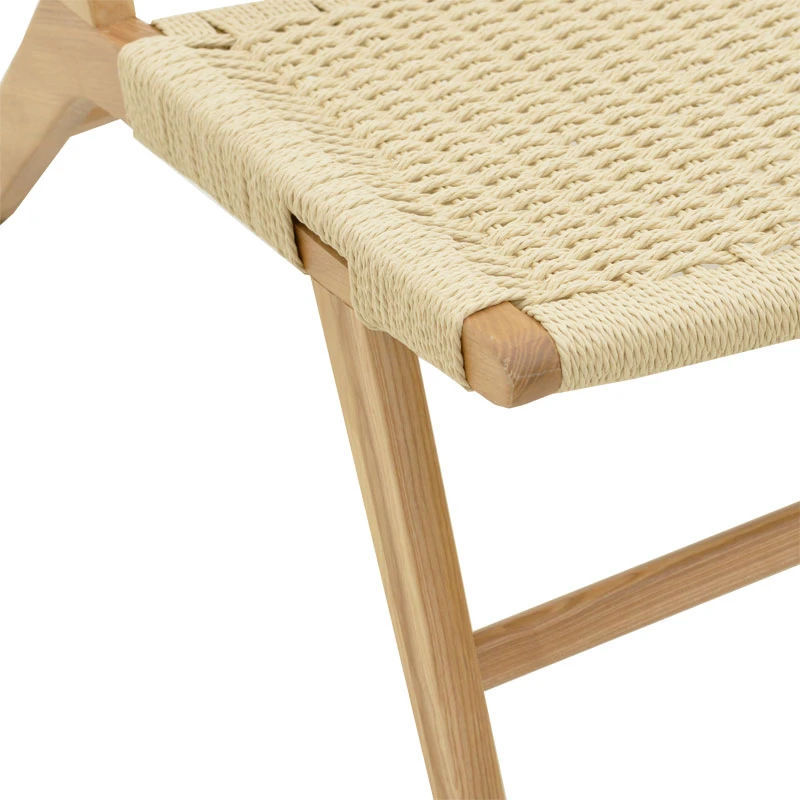 Armchair Filippo pakoworld natural beech wood-natural rope 68x69x74cm