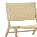Armchair Filippo pakoworld natural beech wood-natural rope 68x69x74cm