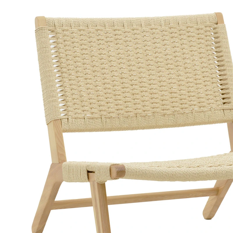 Armchair Filippo pakoworld natural beech wood-natural rope 68x69x74cm