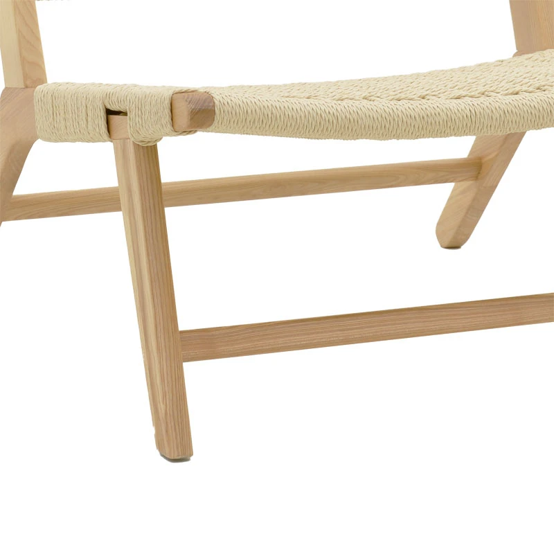 Armchair Filippo pakoworld natural beech wood-natural rope 68x69x74cm
