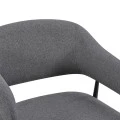 Armchair Filonda pakoworld anthracite fabric with black metal leg 47x58x79cm