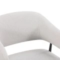 Armchair Filonda pakoworld ivory fabric with black metal leg 47x58x79cm