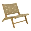 Foldere pakoworld armchair natural teak wood pe rope 65x78x68cm