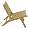 Foldere pakoworld armchair natural teak wood pe rope 65x78x68cm
