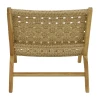 Foldere pakoworld armchair natural teak wood pe rope 65x78x68cm