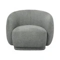 Armchair Freya pakoworld light gray fabric 93x87x76cm