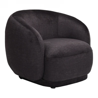 Armchair Freya pakoworld dark grey fabric color 93x87x76cm