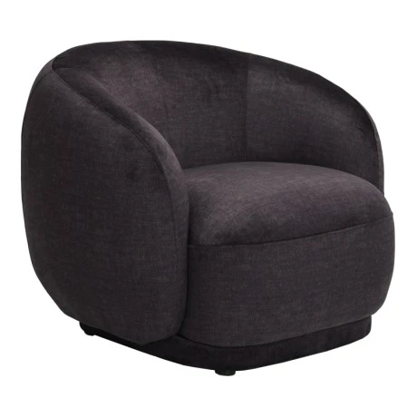 Armchair Freya pakoworld dark grey fabric color 93x87x76cm