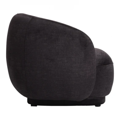 Armchair Freya pakoworld dark grey fabric color 93x87x76cm