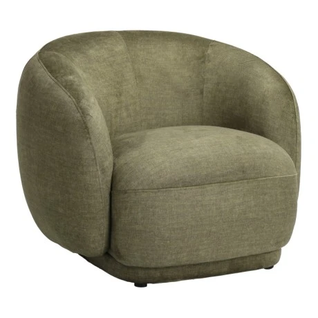 Armchair Freya pakoworld olive green fabric color 93x87x76cm