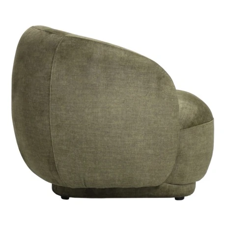 Armchair Freya pakoworld olive green fabric color 93x87x76cm
