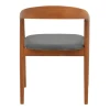 Πολυθρόνα Hogie pakoworld rubberwood καρυδί- μαύρο pu μαξιλάρι 61x60x76εκ
