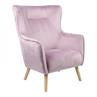 Insicive armchair pakoworld velvet rotten apple-natural leg 72x89x105cm