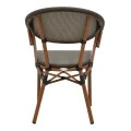 Armchair Isaia pakoworld dark brown aluminum-textilene black 57x57x83cm