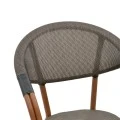 Armchair Isaia pakoworld dark brown aluminum-textilene black 57x57x83cm
