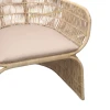 Πολυθρόνα Jake Inart με μπεζ μαξιλάρι-φυσικό rattan 110x86x145εκ