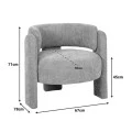 Armchair Janko pakoworld amber fabric 67x78x71cm