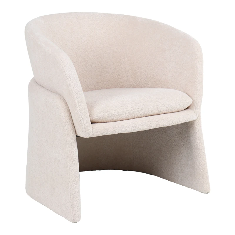 Julianna armchair pakoworld beige boucle 68x65x74cm
