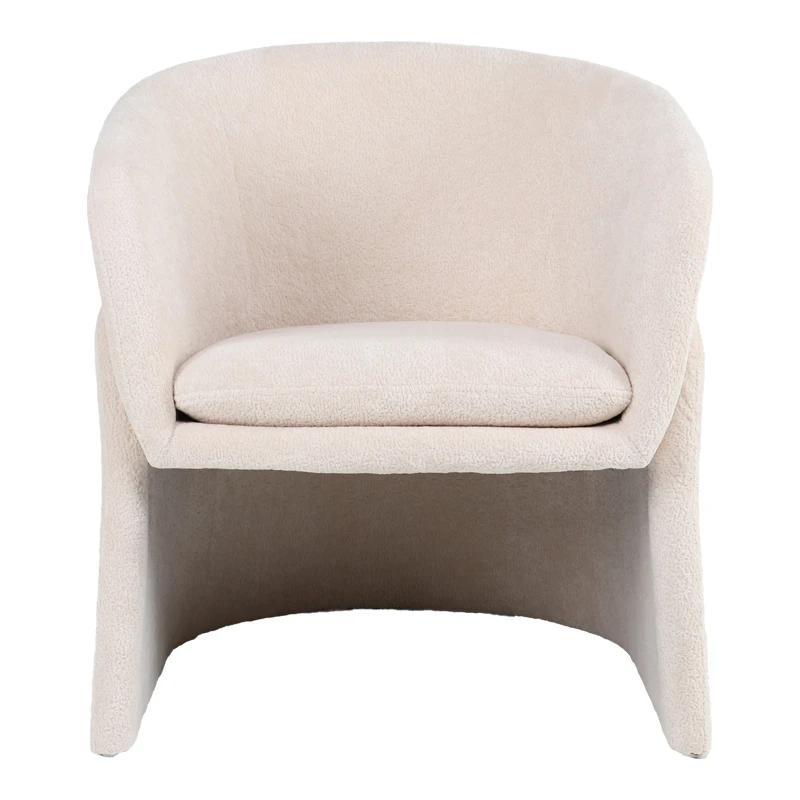 Julianna armchair pakoworld beige boucle 68x65x74cm