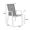 Garden armchair Dashiell  pakoworld metal black textilene black 71x58x94cm
