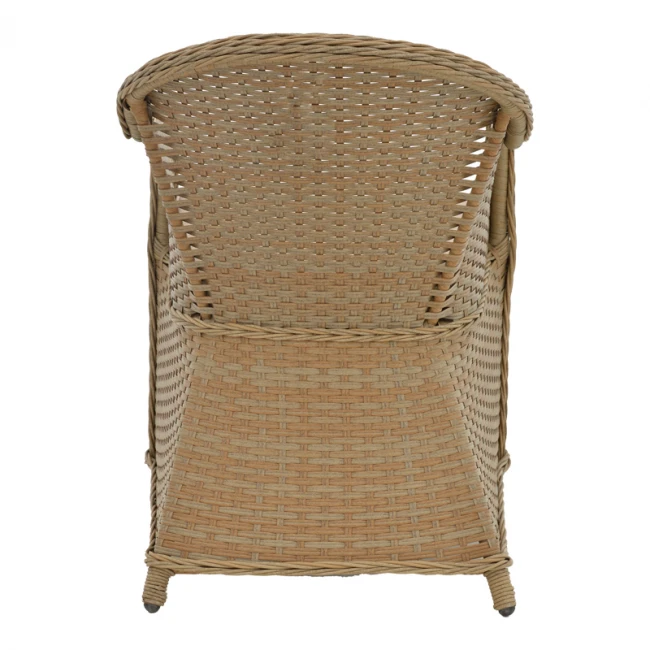 Garden armchair Hadrian pakoworld rattan brown-textilene beige 57x70x85cm