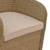 Garden armchair Hadrian pakoworld rattan brown-textilene beige 57x70x85cm