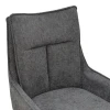 Armchair Konelian pakoworld dark grey farbric with black color metal leg 54x63x88cm