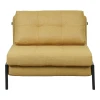 Πολυθρόνα-κρεβάτι Fancy pakoworld ύφασμα σε κίτρινη απόχρωση με μαύρο πόδι 95x98x70εκ