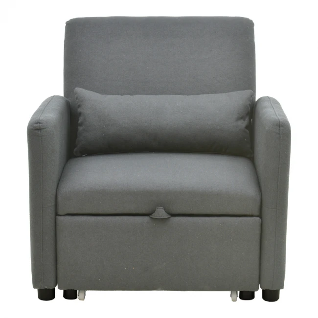 Πολυθρόνα-κρεβάτι Flexa pakoworld ύφασμα γκρι 85x92x84εκ