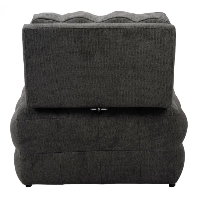 Πολυθρόνα-κρεβάτι Jelica pakoworld γκρι ύφασμα 88x110x86εκ