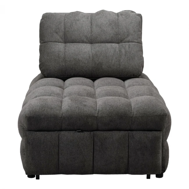 Πολυθρόνα-κρεβάτι Jelica pakoworld γκρι ύφασμα 88x110x86εκ