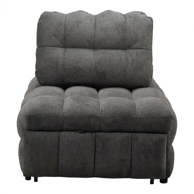 Πολυθρόνα-κρεβάτι Jelica pakoworld γκρι ύφασμα 88x110x86εκ